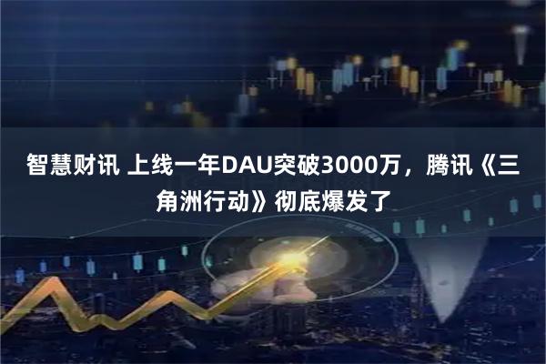 智慧财讯 上线一年DAU突破3000万，腾讯《三角洲行动》彻底爆发了